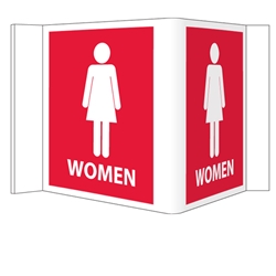 Visi-Signs™ 3D Womens Restroom Sign VS16R