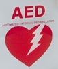 JL 14C "AED" Die Cut Lettering w/ Heart Symbol 
