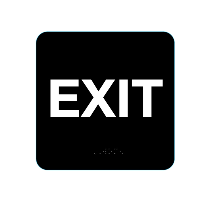 exit sign black