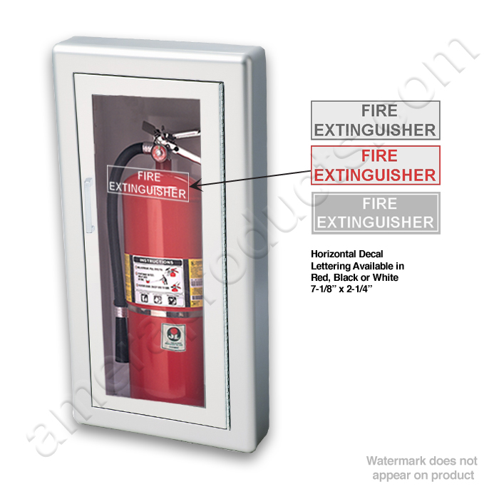 JL Academy Aluminum 1027F10-FX2™ Fire Rated Semi-Recessed 10 lbs. Fire  Extinguisher Cabinet