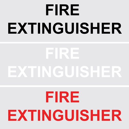 Die Cut Fire Extinguisher Lettering